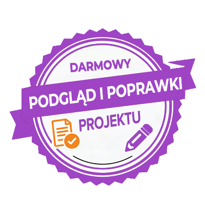 <p>Bezpłatny projekt próbny i poprawki</p>